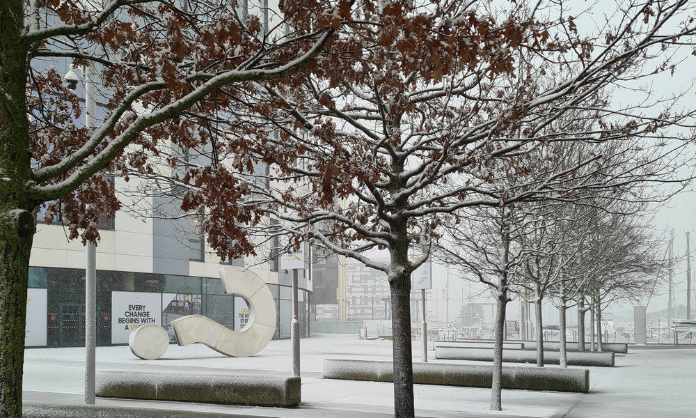 英国萨福克大学雪景