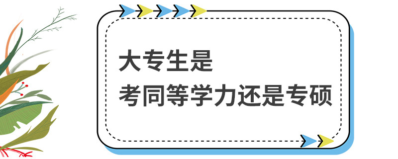 大专生是考同等学力还是专硕