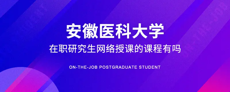安徽医科大学在职研究生网络授课的课程有吗