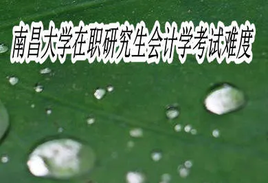 南昌大学在职研究生会计学考试难度大不大？