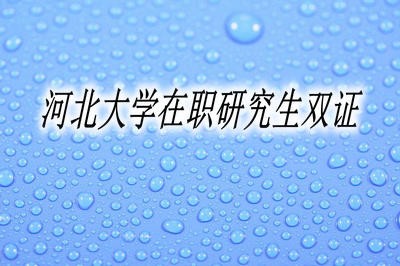 河北大学在职研究生可以获取双证吗？