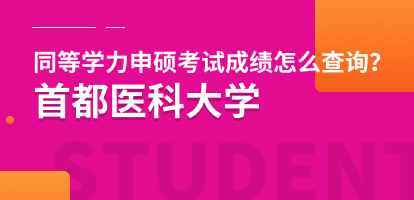 首都医科大学同等学力申硕考试成绩怎么查询？