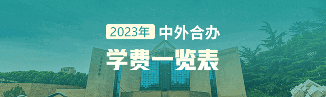 2023年中外合办学制学费一览表