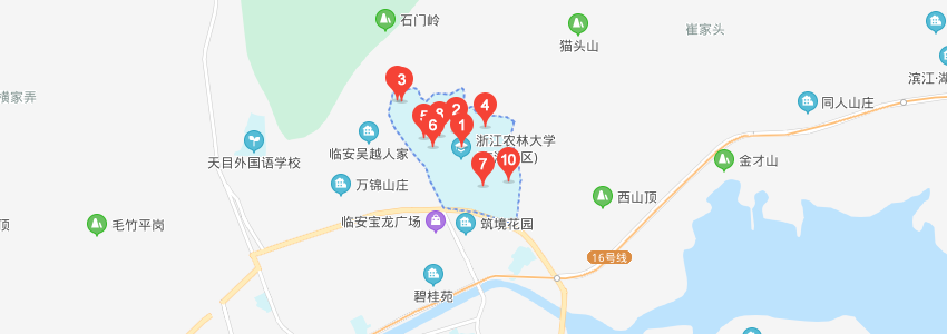 浙江农林大学学校地图