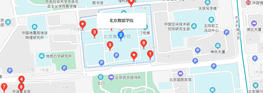 北京舞蹈学院学校地图