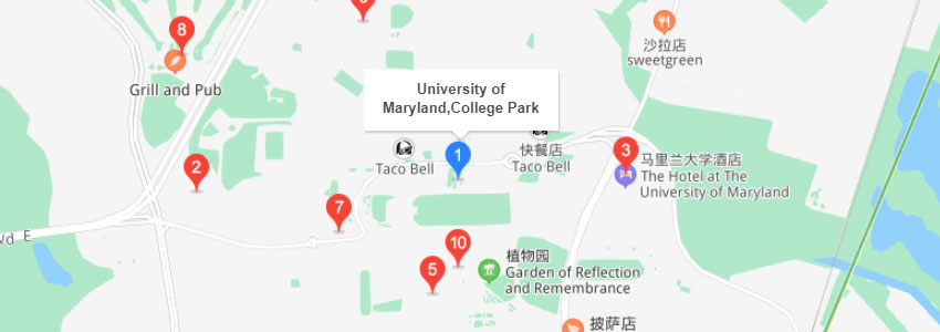 美国马里兰大学在职研究生学校地图