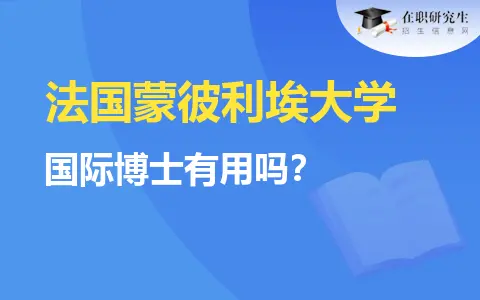 法国蒙彼利埃大学国际博士有用吗？