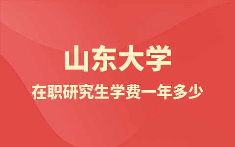 山东大学在职研究生学费一年是多少钱？