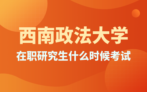 西南政法大学在职研究生考试时间是什么时候？