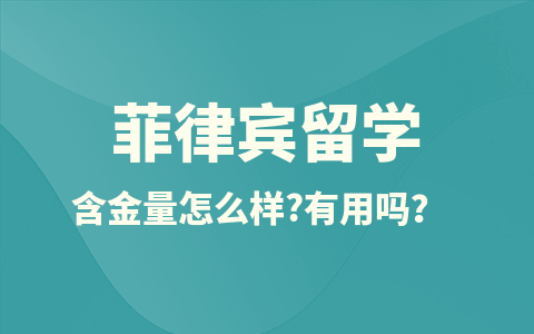 菲律宾留学硕士含金量怎么样？有用吗？