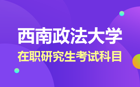 2024西南政法大学在职研究生招生专业及考试科目