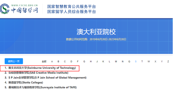 中国留学网澳大利亚认证院校