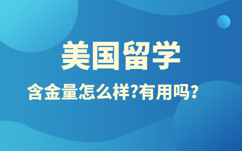  美国留学硕士含金量怎么样？有用吗？