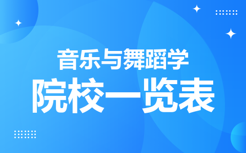 音樂與舞蹈學同等學力在職研究生院校一覽表