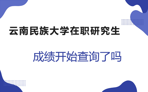 云南民族大学在职研究生成绩开始查询了吗？