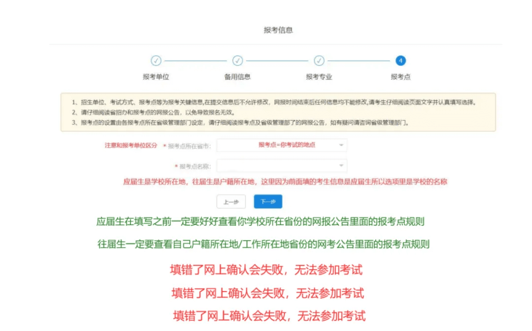 全国硕士研究生预报名考生信息填写