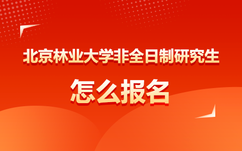 北京林业大学非全日制研究生怎么报名？