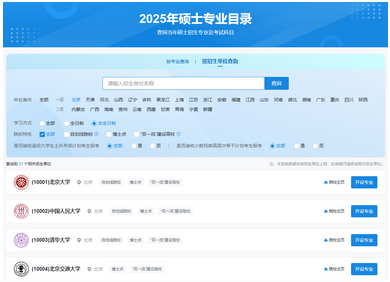 北京非全日制研究生招生院校2025年