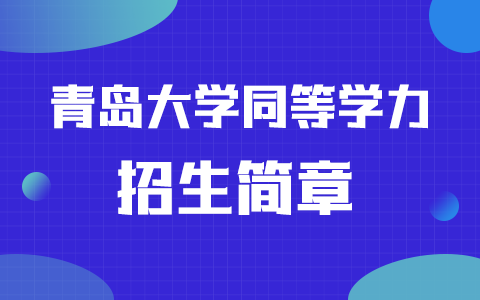 2025年青島大學同等學力申碩招生簡章