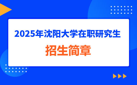 2025年沈陽大學(xué)在職研究生招生簡章