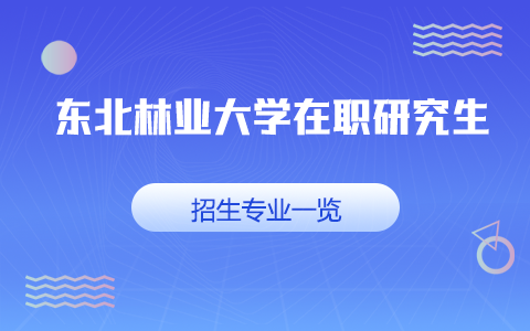 东北林业大学在职研究生招生专业一览