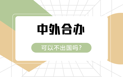 中外合辦可以不出國嗎？