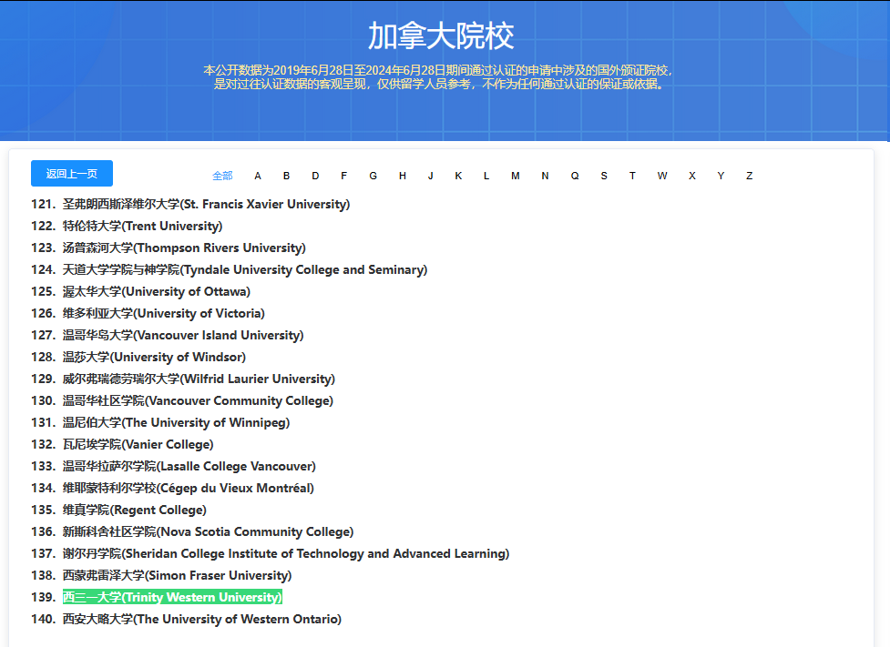 中國留學網-加拿大認證院校