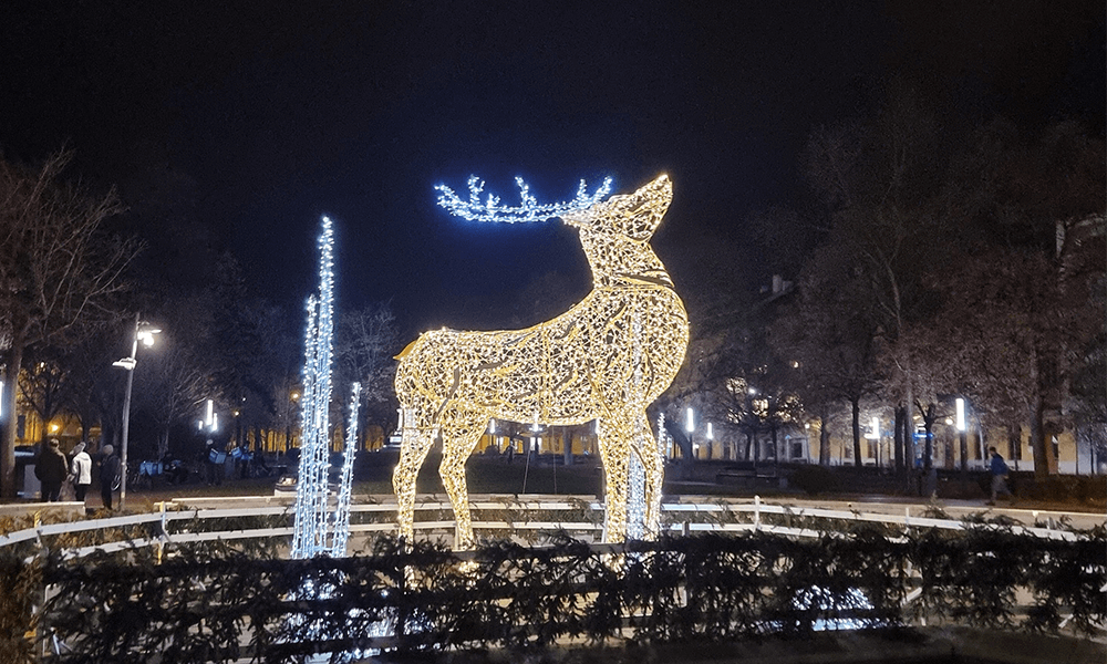 匈牙利塞格德大學校園夜景