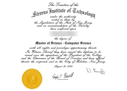 美国史蒂文斯理工学院计算机科学学位证书
