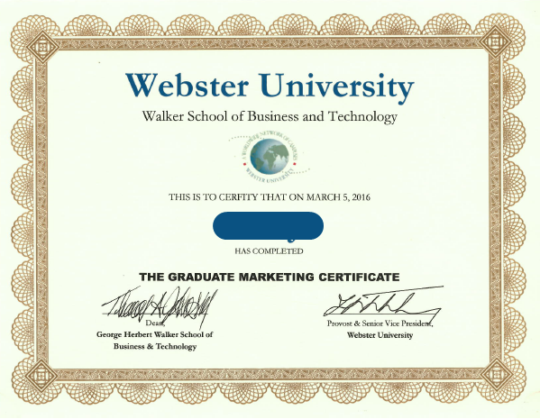 中外合作办学结业证书