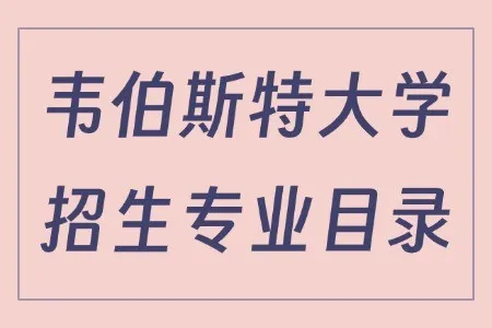 美国韦伯斯特大学与上海财经大学合作举办硕士学位项目招生专业目录