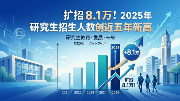 扩招8.1万！2025年研究生招生人数创近五年新高
