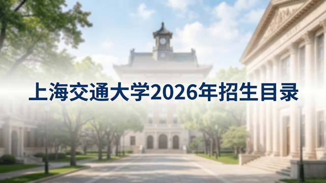 2026年上海交通大学在职研究生招生目录
